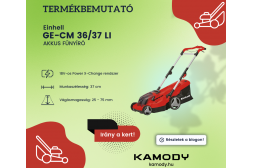 Termékbemutató - Einhell GE-CM 36/37 Li Akkus fűnyíró (37cm/18V)