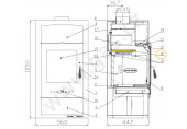 HAAS-SOHN ADRIA II Pótalkatrész 25x260x445 mm LACFIRE 0050501490005