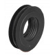 NÝVLT H4/117 WC belső csatlakozó mandzsetta, bordázott gumi, fekete, 58 × 33 mm 10117