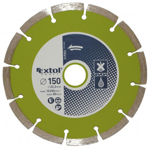 Extol gyémántvágó szegmenses; 230×22,2mm, max.6.650 ford/perc 108615