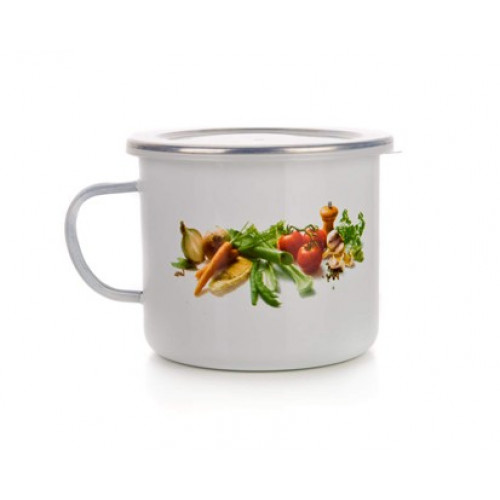 BANQUET Vegetables zománcozott bögre tetővel, 900 ml 13RMVEG03 BANQUET Vegetables zománcozott bögre tetővel, 900 ml 13RMVEG03