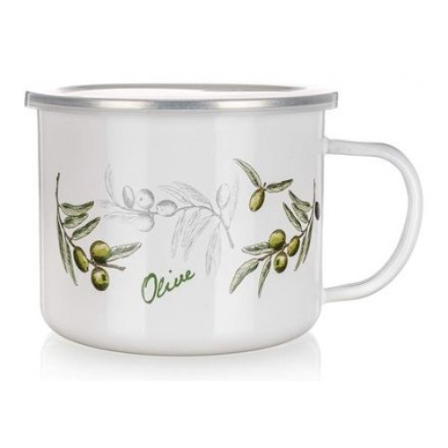 BANQUET Olives zománcozott bögre tetővel, 900 ml 13RMVEG18