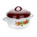 BANQUET Zománcozott lábas fedővel, zöldség mintával 18 cm 13SM1CLL18