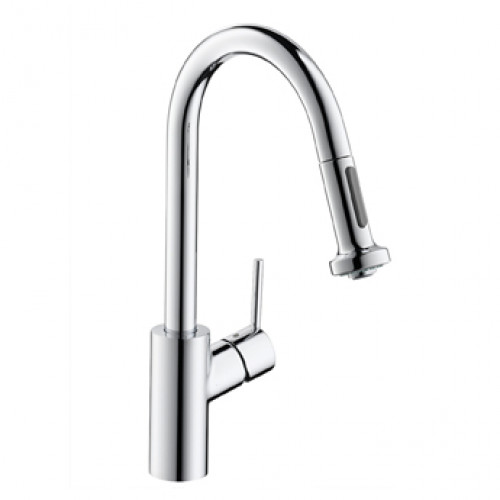 HANSGROHE Talis S2 Variarc egykaros mosogatócsap kihúzható zuhanyfejjel, króm 14877000