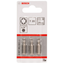 BOSCH Csavarozófej, extra kemény T20, 25 mm 2607001612