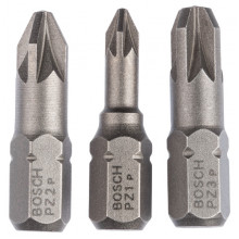 BOSCH 3 részes csavarbitkészlet, Extra Hard (PZ) PZ1; PZ2; PZ3; 25 mm 2607001753