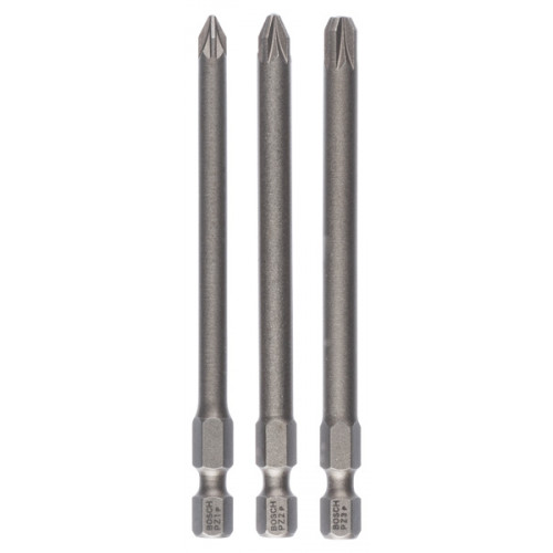 BOSCH 3 részes csavarbitkészlet, Extra Hard PZ1; PZ2; PZ3; 89 mm 2607001761