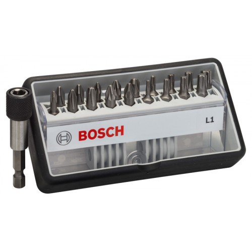 BOSCH 18+1 részes Csavarozó bit készlet Robust Line L extrakemény 25 mm 2607002567