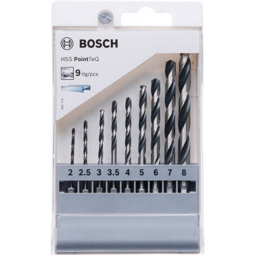 BOSCH 9 részes hatszögletű HSS PointTeQ fúrószárkészlet, 2–8 mm 2607002826