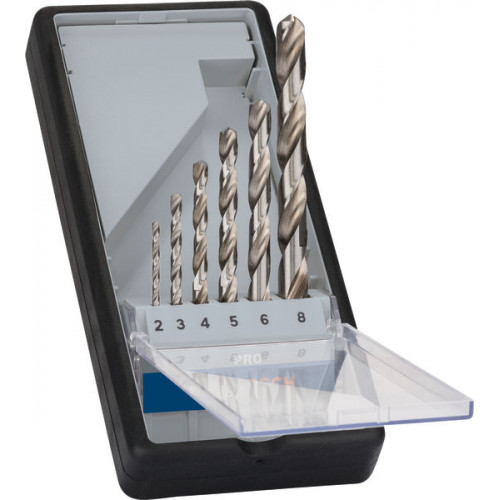 BOSCH 6 részes Robust Line fémfúrószárkészlet, HSS-G, 135°, 2–8 mm 2607010529