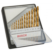 BOSCH 13 részes Robust Line fémfúrószárkészlet, HSS-TiN, 135°, 1,5 - 6,5 mm 2607010539
