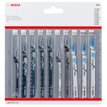 BOSCH 10 részes Wood and Metal szúrófűrészlap-készlet T alakú befogószárral 2607011170