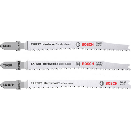 BOSCH EXPERT 'Hardwood 2-side clean' szúrófűrészlap, 2db-os készlet, T308BF/BFP 2608900549