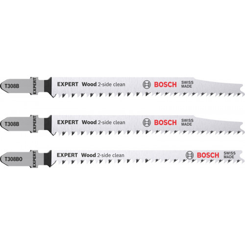 BOSCH EXPERT 'Wood 2-side clean' szúrófűrészlap, 3 db-os készlet, T308B/BO 2608900559
