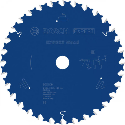 BOSCH Expert for Wood körfűrészlap 185 × 2,4/1,4 × 20 mm, T32 2608902233