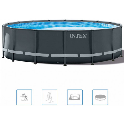 KIÁRUSÍTÁS INTEX Ultra XTR Frame Pool medence szett, 610x122 cm 26334NP SÉRÜLT CSOMAGOLÁS