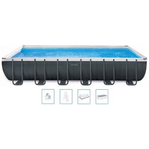 INTEX Ultra XTR Rectangular Frame Pool Set medence vízforgatóval,975 x 488 x132 cm 26378NP