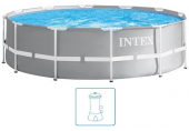 INTEX Prism Frame Pools fémvázas medence vízforgatóval, 366 x 76 cm 26712GN