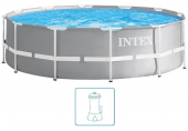 INTEX Prism Frame Pools fémvázas medence vízforgatóval, 366 x 76 cm 26712NP