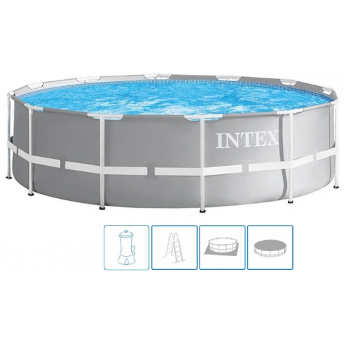 INTEX Prism Frame fémvázas medence szett vízforgatóval, 457 x 107 cm 26724GN