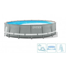 INTEX Prism Frame Pools fémvázas medence szett vízforgatóval, 457 x 122 cm 26726NP