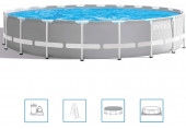 KIÁRUSÍTÁS INTEX Prism Frame Pool Set medence szett 610x132cm 26756NP SÉRÜLT CSOMAGOLÁS