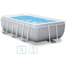 INTEX Prism Frame Rectangular Pool fémvázas medence szett, 300 x 175 x 80 cm 26784GN