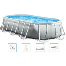 INTEX Prism Frame Premium Pools fémvázas medence vízforgatóval, 503 x 274 x 122 cm 26796NP