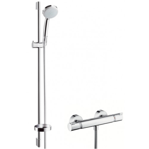 HANSGROHE Croma 100 Vario/Ecostat Comfort Combi zuhanyszett, 0,9 m, króm 27035000