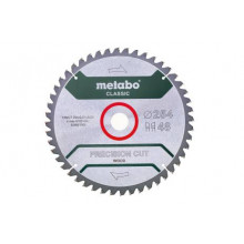 Metabo fűrészlap "precíziós vágás fa - klasszikus", 254x30, Z48 WZ 5°neg. 628061000