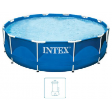 INTEX Metal Frame Pool medence vízforgató nélkül, 366 x 76 cm 28210NP