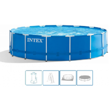 INTEX Metal Frame Pools fémvázas medence vízforgatóval, 457 x 122 cm 28242GN