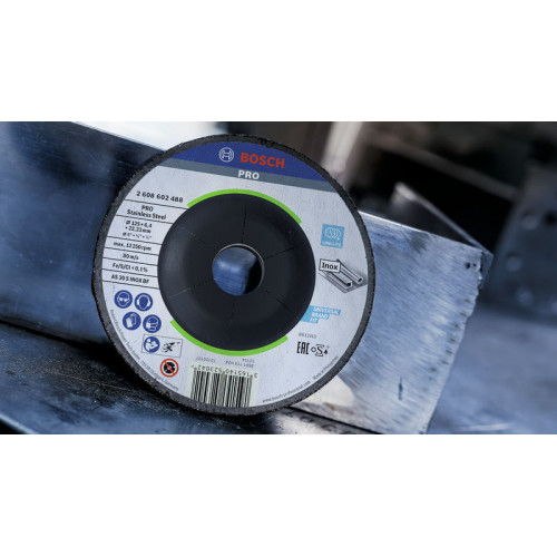 BOSCH Expert Inox tisztítótárcsa, 115x6,0x22,23mm 2608600539 BOSCH Expert Inox tisztítótárcsa, 115x6,0x22,23mm 2608600539