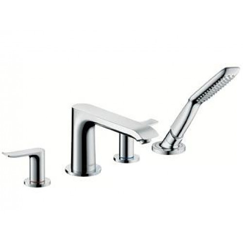 HANSGROHE Metris négy lyukú peremre szerelhető kádcsaptelep, króm 31442000 HANSGROHE Metris négy lyukú peremre szerelhető kádcsaptelep, króm 31442000