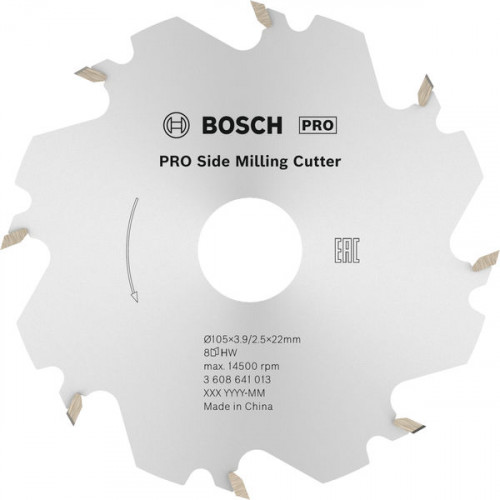 BOSCH PRO oldalsó maró, 105 x 22 x 4 mm, 8 fog 3608641013