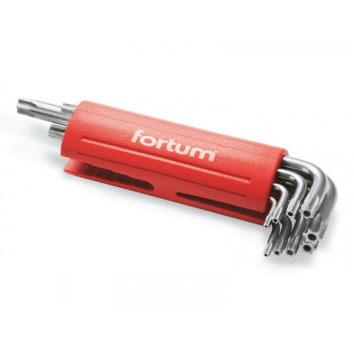 FORTUM torxkulcs készlet hosszú 9db-os T10-50 lyukas 4710200 FORTUM torxkulcs készlet hosszú 9db-os T10-50 lyukas 4710200