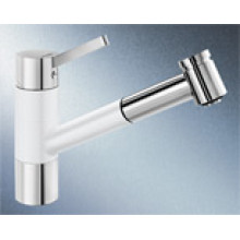 BLANCO Tivo - S kihúzható zuhanyfejes mosogató csaptelep , fehér/króm 517613