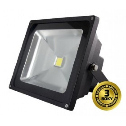 SOLIGHT LED reflektor SMD, 30W, fekete, 1 x COB LED SWM30WE