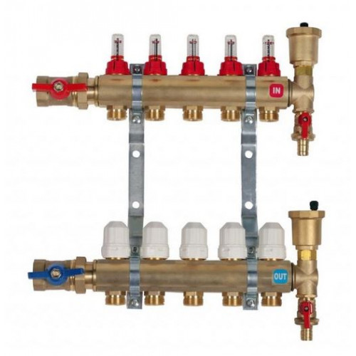HST R409 osztó-gyűjtő egység keverés nélkül, 9 körös, padlófűtéshez 53409