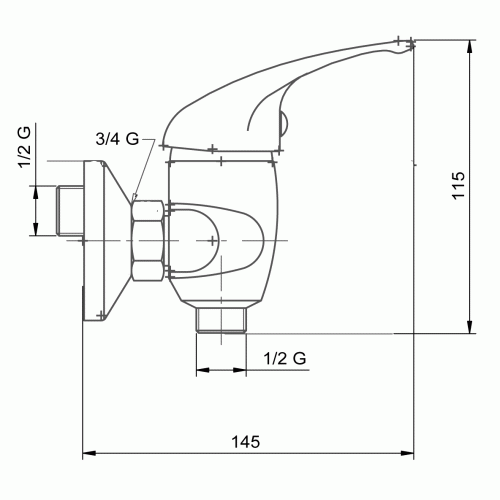 NOVASERVIS METALIA EGYKAROS ZUHANYCSAPTELEP 150MM, SZATÉN-KRÓM 55060/1,9