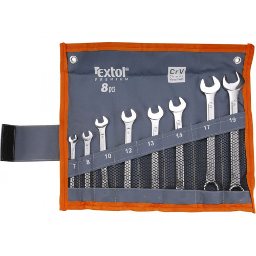 EXTOL PREMIUM csillag-villáskulcs készlet 8db 7-19mm 6319