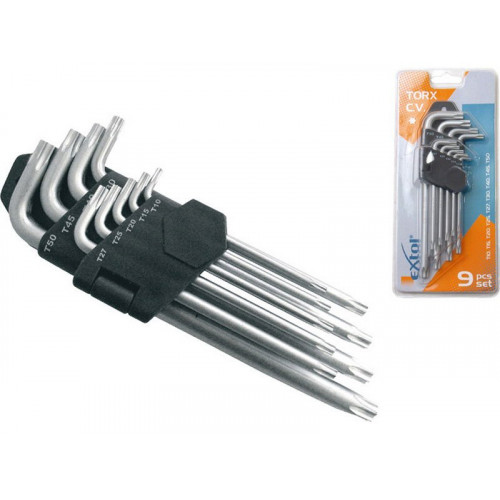 EXTOL PREMIUM kulcs készlet 9db-os TORX 6601
