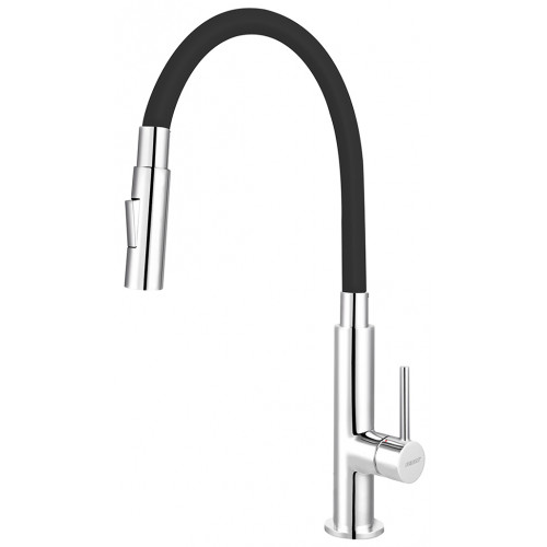 FERRO álló mosogatócsap flexibilis kifolyócsővel, zuhanyfejjel, fekete 70730,0C FERRO álló mosogatócsap flexibilis kifolyócsővel, zuhanyfejjel, fekete 70730,0C