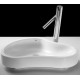 ROCA Urbi 8 pultra ültethető porcelán mosdó, 55 x 40 cm A32722A000
