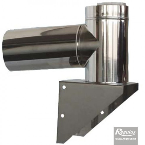 REGULUS APWKB8 Sarok könyök 80/125 PPH-A/Inox, tartóval együtt 8645