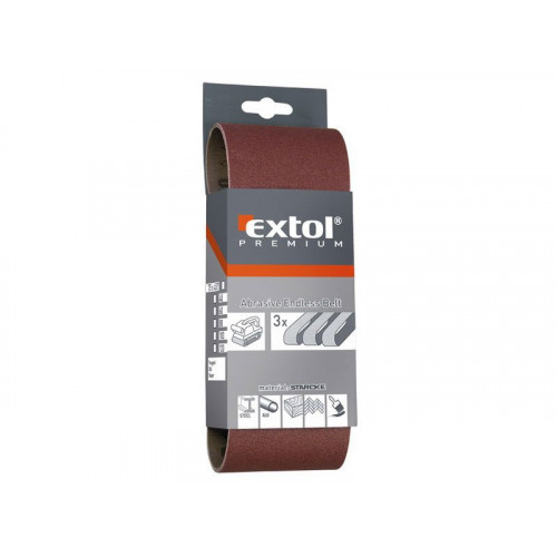 EXTOL PREMIUM Csiszolószalag, P40, 457 x 75 mm, 3 db 8803504