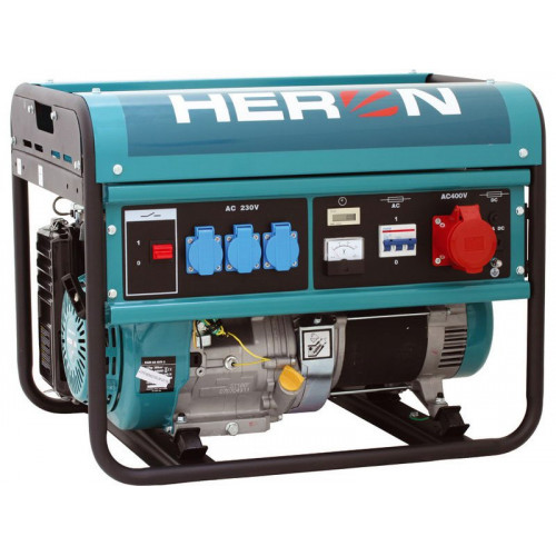 HERON EGM-60 AVR-3 benzinmotoros áramfejlesztő, max 6000 VA, háromfázisú 8896112
