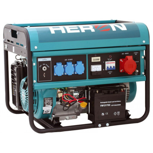 HERON EGM-60 AVR-3E benzinmotoros áramfejlesztő,háromfázisú,elektromos öninditóval 8896114