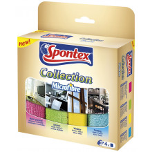 SPONTEX Collection Microfibre törlőkendő, 4 db 97044095