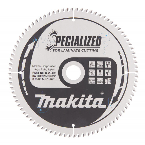 Makita B-29496 Specialized körfűrészlap, 260x30mm 84Z